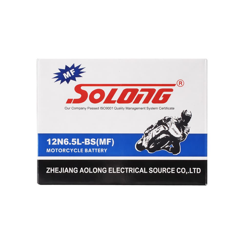 Batería para motocicleta 12N6.5L-BS-MF 12V 6Ah Solong - 3
