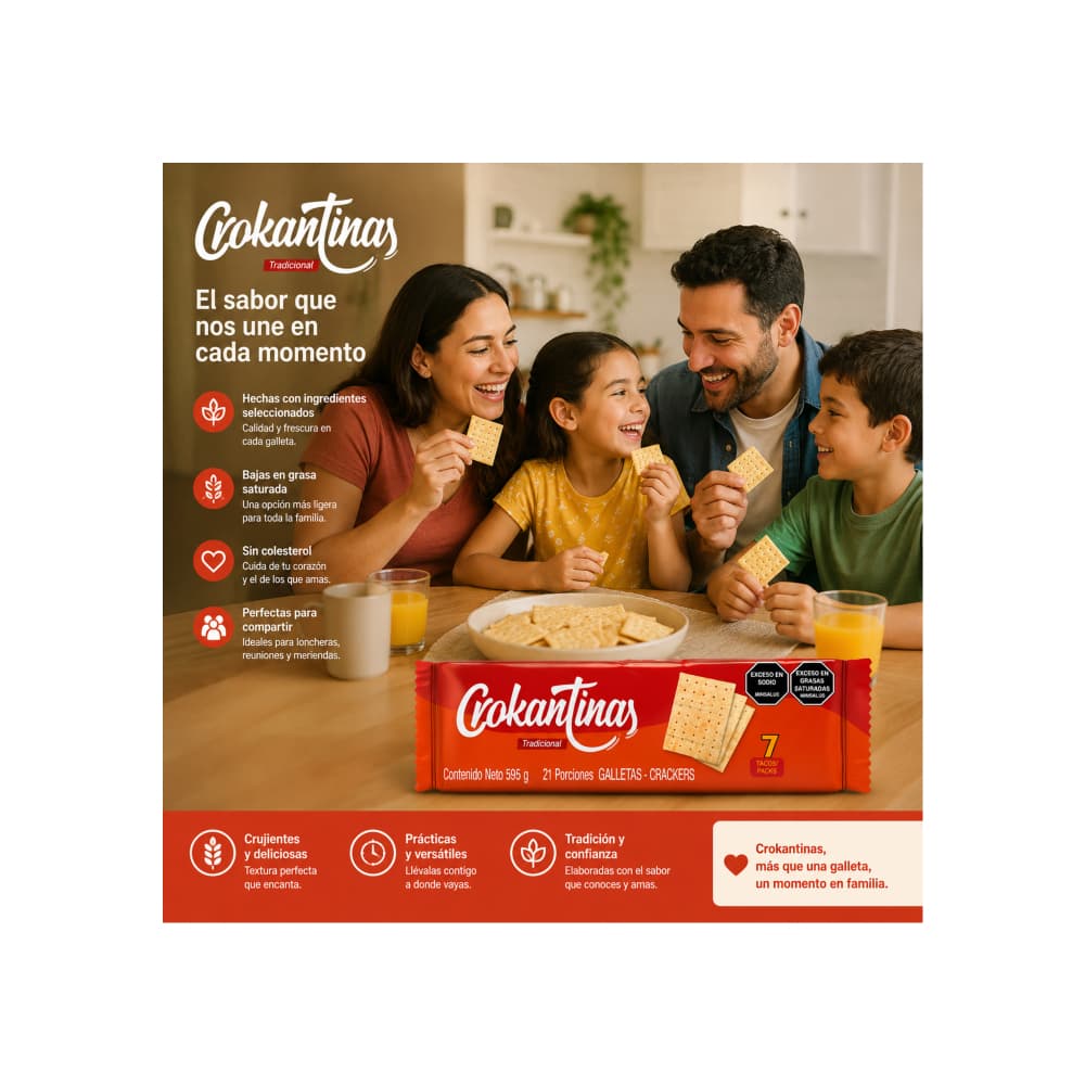 Galletas saladas Crokantinas (595 g / 1.31 lb) - 5