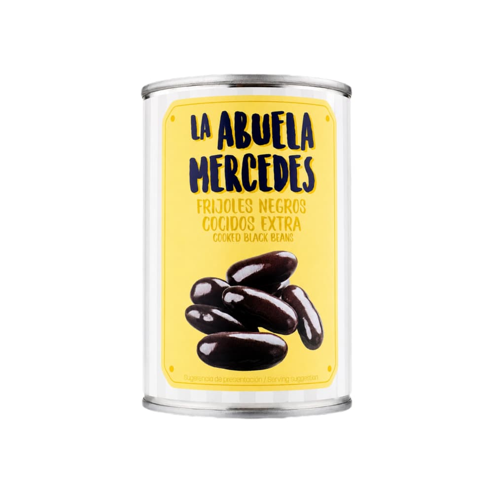 Frijoles negros cocidos enlatados La Abuela Mercedes (400 g / 14.11 oz)