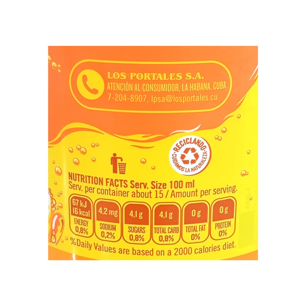 Refresco sabor naranja Ciego Montero (1500 ml) - 4