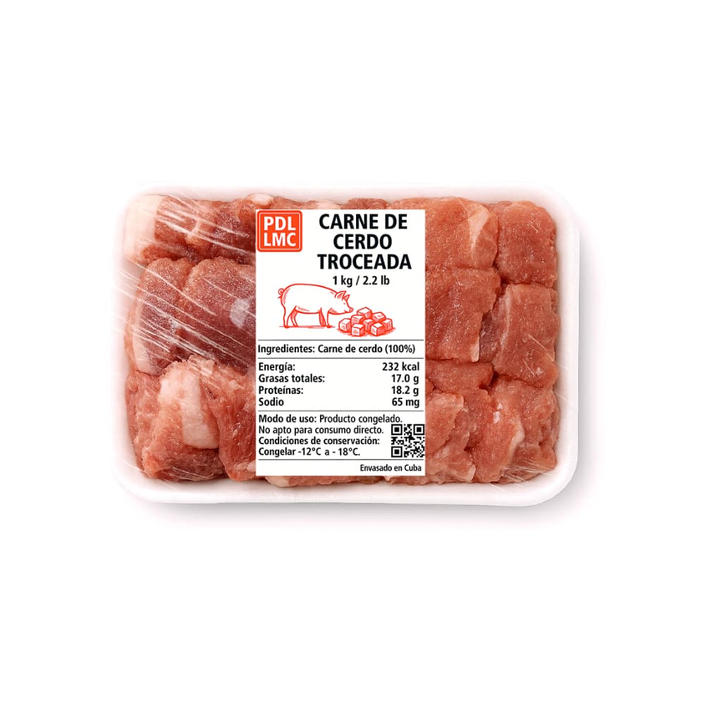 Carne de cerdo troceda PDL LMC (1 kg / 2.2 lb) - 3