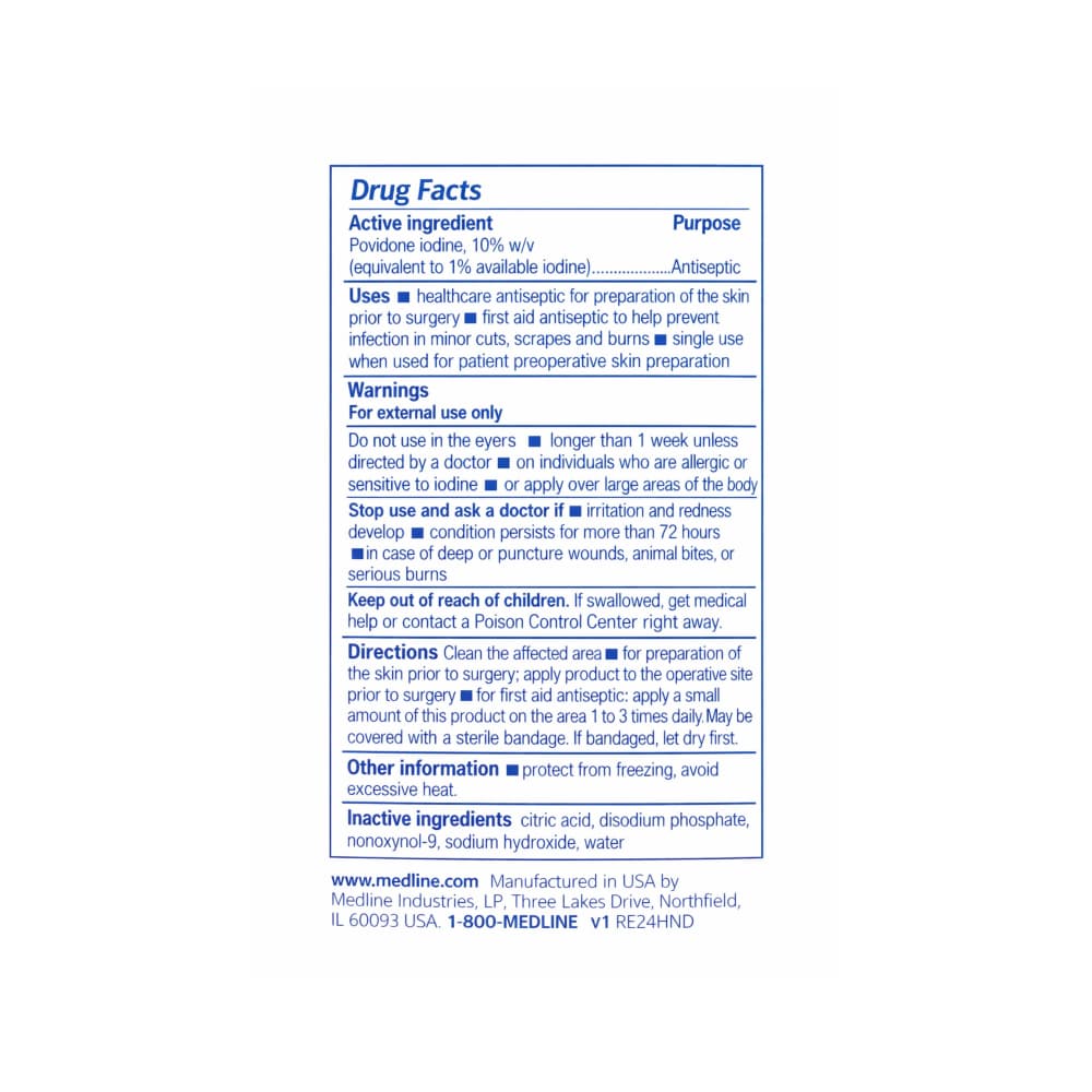 Povidona yodada 10% antiséptico tópico Medline (118 ml / 4 fl oz) - 3