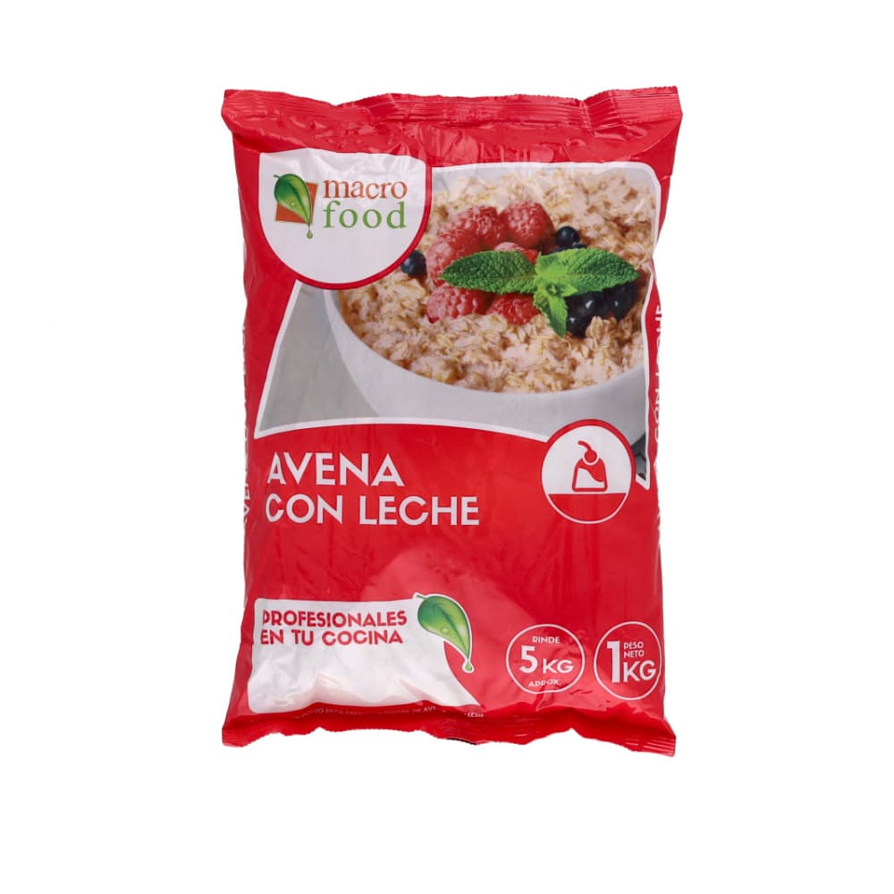 Avena con leche Macro Food (1 kg / 2.2 lb)