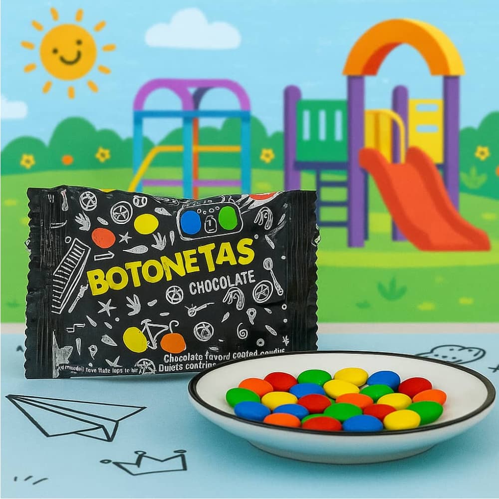 Dulces confitados sabor a chocolate Botonetas Best (12 x 9 g) - 3