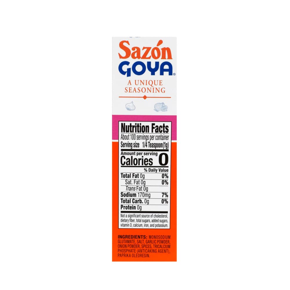 Sazón con ajo y cebolla Goya (100 g / 3.5 oz) - 3