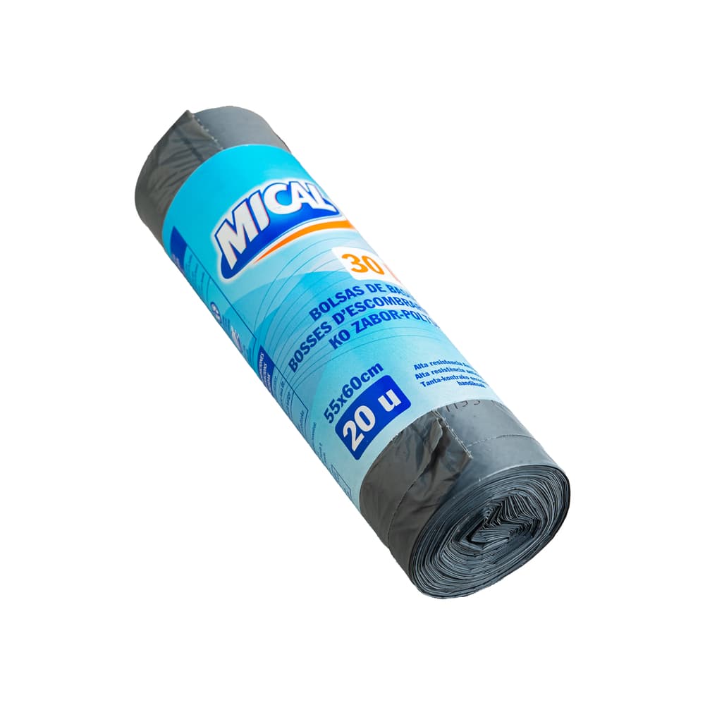 Bolsa de basura negra de 30 L Mical (20 U) - 2