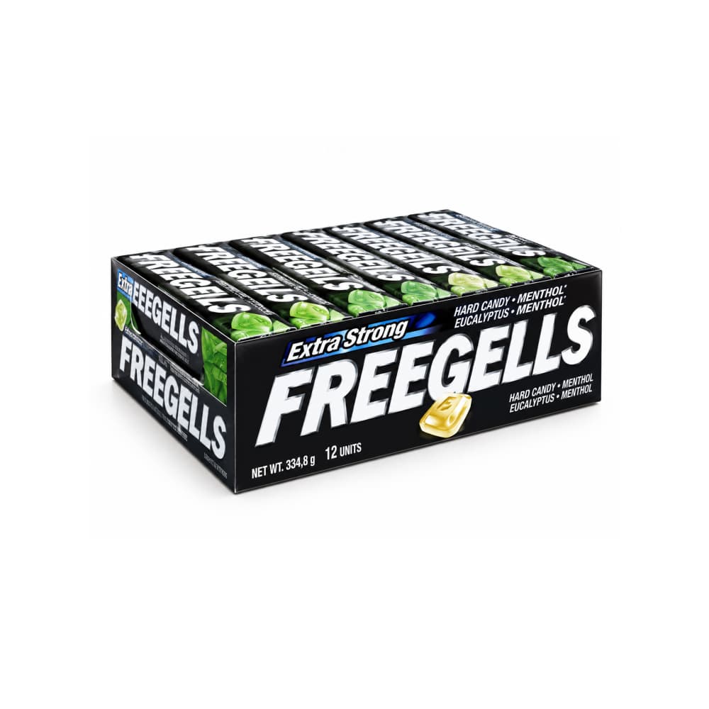Caramelos duros sabor a mentol y eucalipto extra fuente Freegells (12 x 27.9 g) - 2