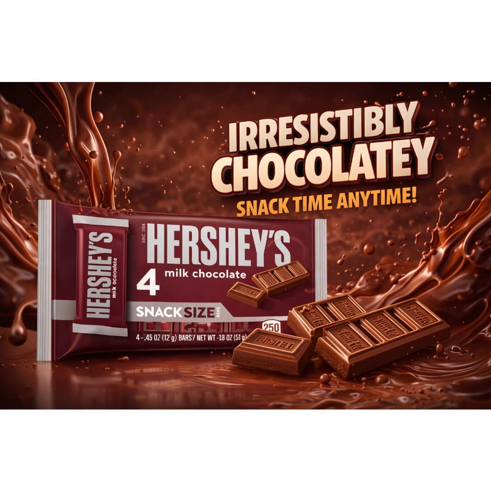 Barras de chocolate con leche tamaño snack Hershey's (4 x 12 g) - 4