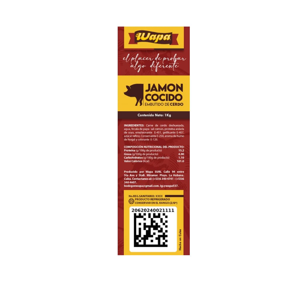 Jamón cocido Wapa (1 kg / 2.2 lb) - 6