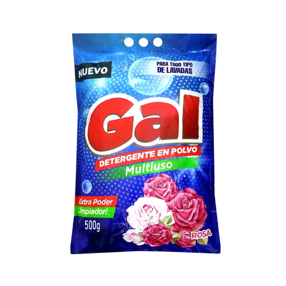 Detergente en polvo multiuso con aroma a rosas Gal (500 g / 1.1 lb)
