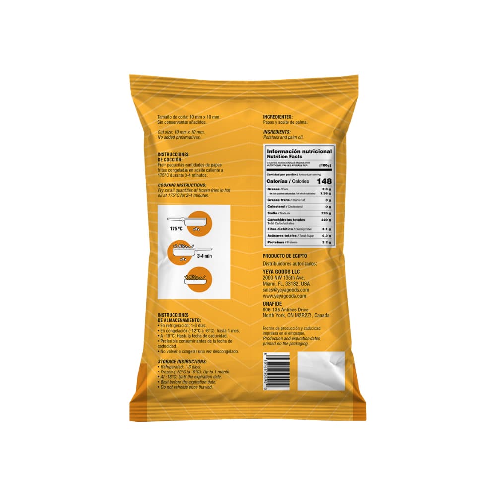 Papas prefritas YEYA (2.5 kg / 5.5 lb) - 2