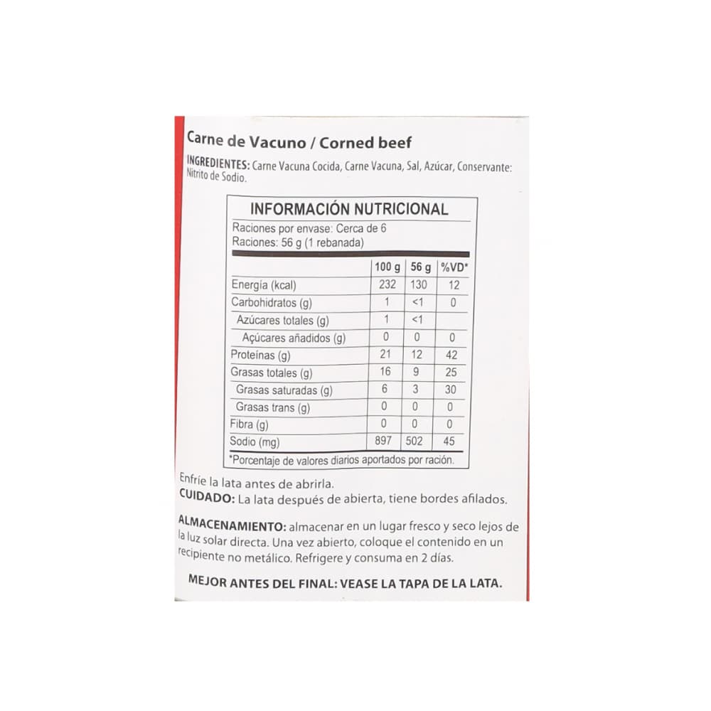 Carne de vacuno en conserva - tipo carne rusa - Pampeano (340 g / 11.99 oz) - 4
