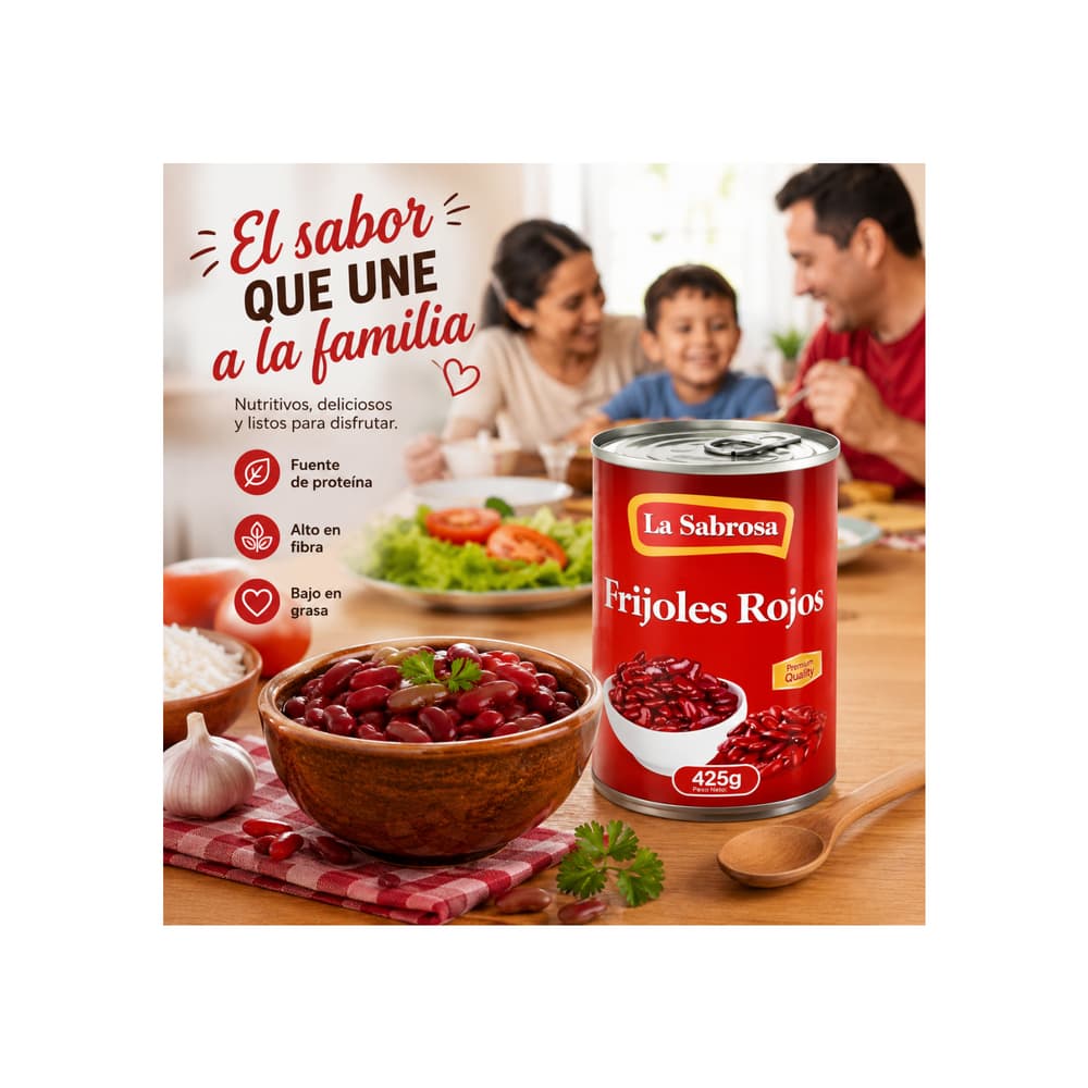 Frijoles rojos enlatados La Sabrosa (425 g / 15 oz) - 5