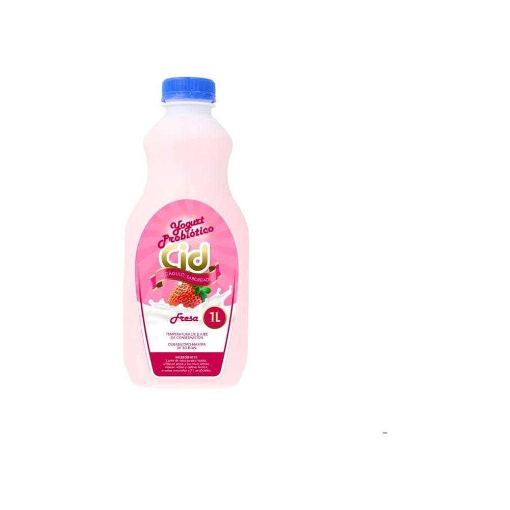 Yogurt probiótico de coágulo saborizado de fresa Cid (1 L)