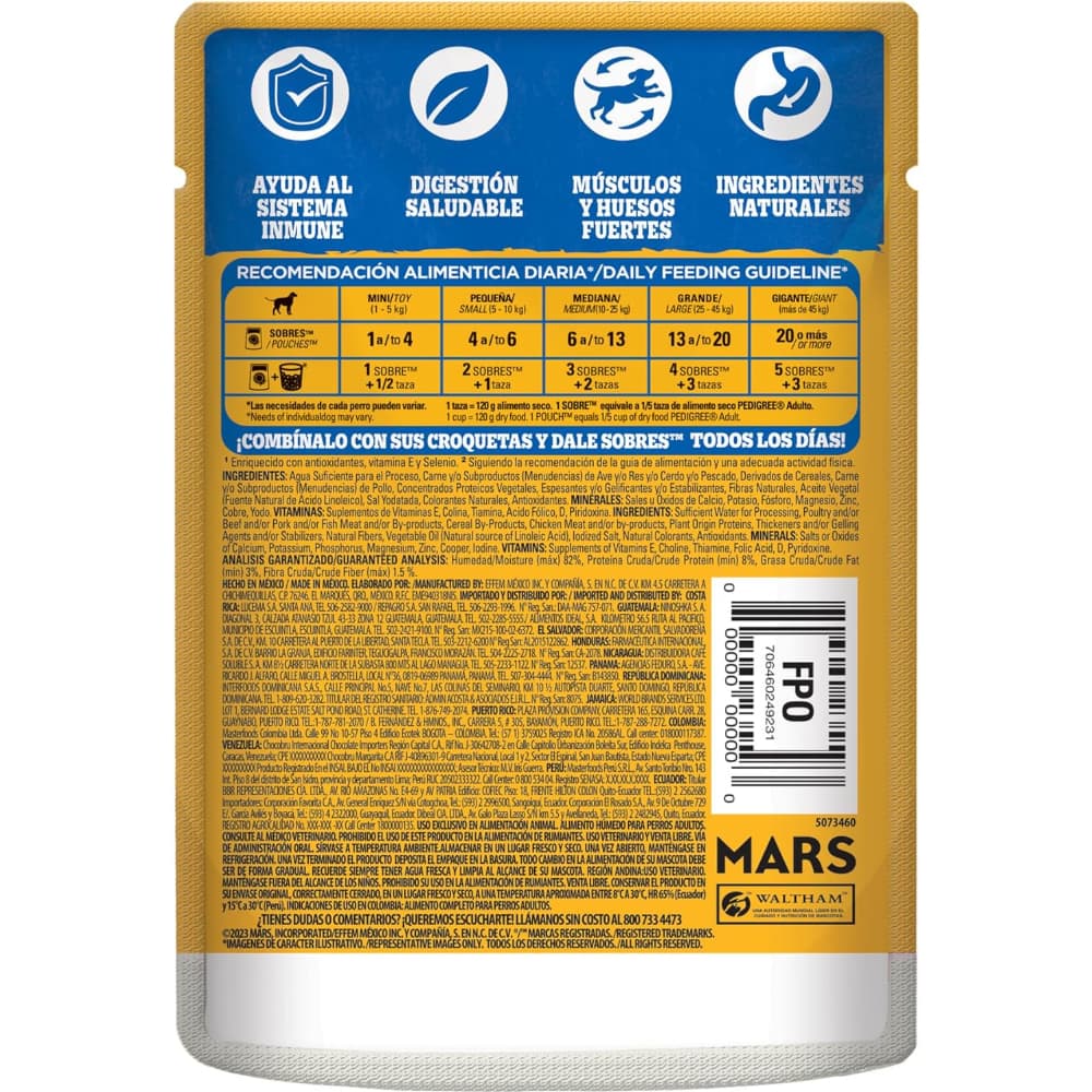 Comida para perros adultos pollo en filetes Pedigree (100 g / 3.52 oz) - 4
