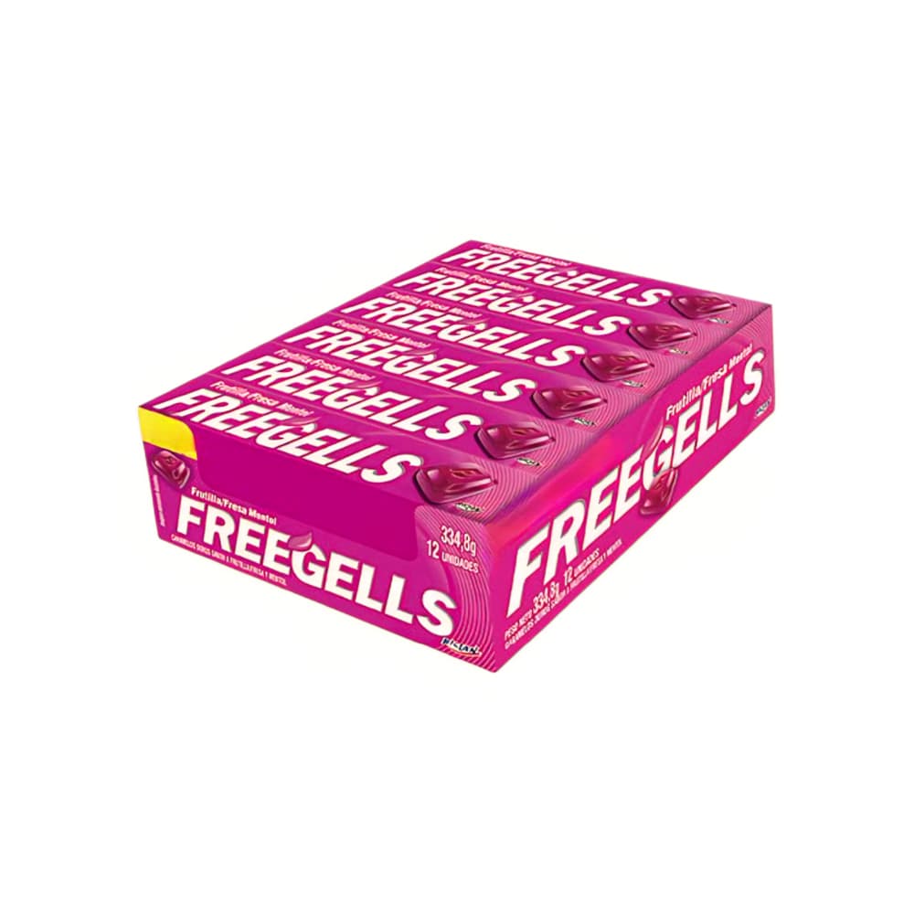 Caramelos duros sabor a fresa y mentol Freegells (334.8 g / 11.80 oz)