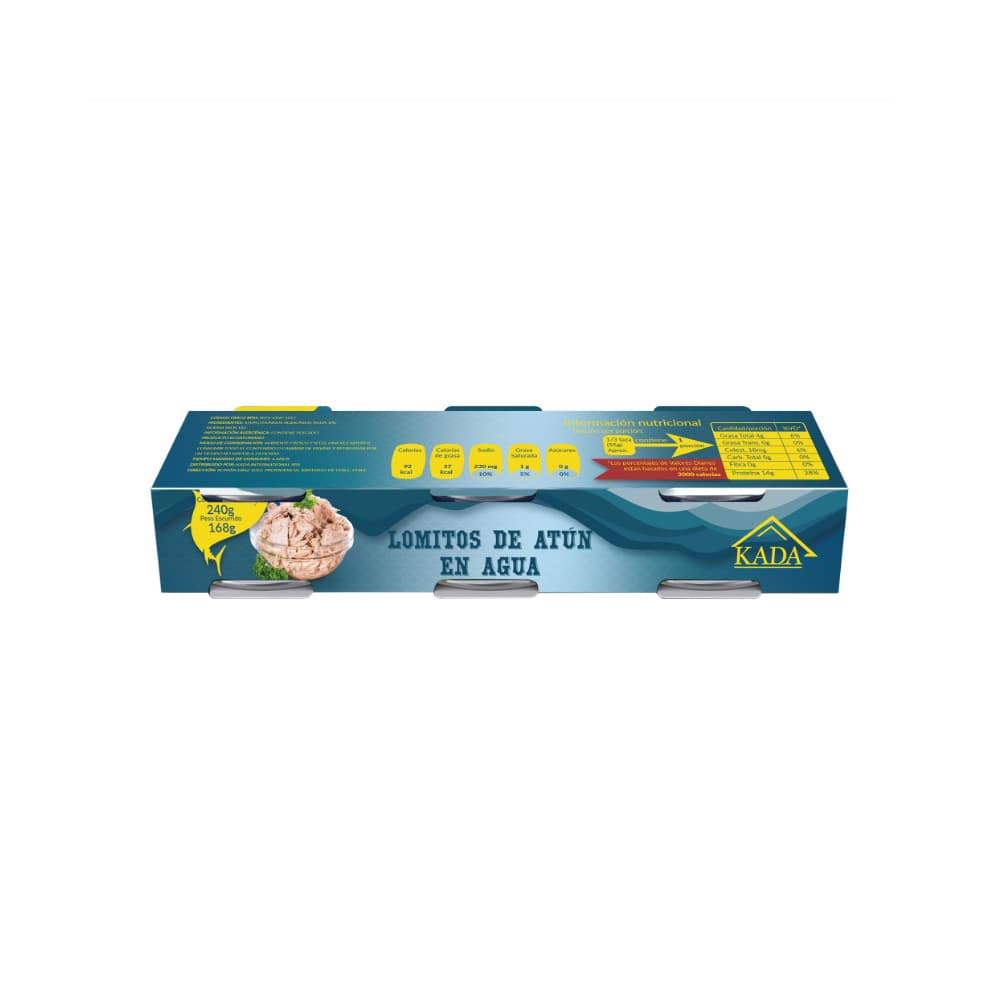Atún en lomitos en agua Kada (240 g / 8.4 oz)
