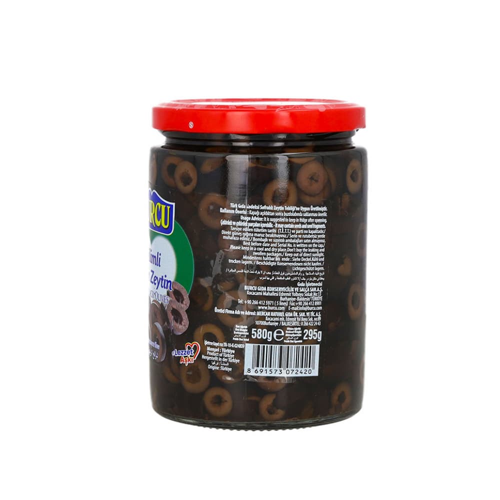Aceitunas negras en rodajas Burcu (580 g / 1.27 lb) - 2