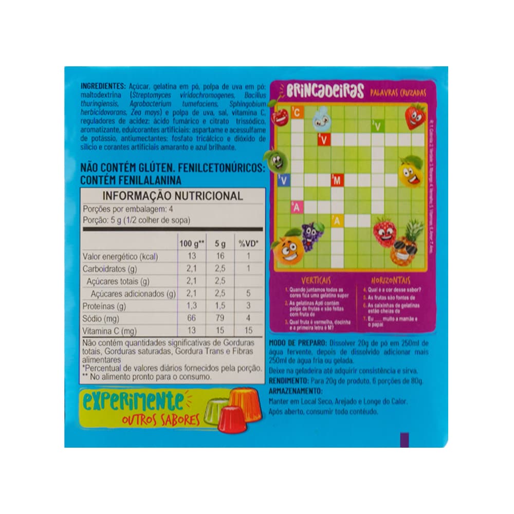 Gelatina sabor uva Apti (20 g / 0.7 oz) - 4