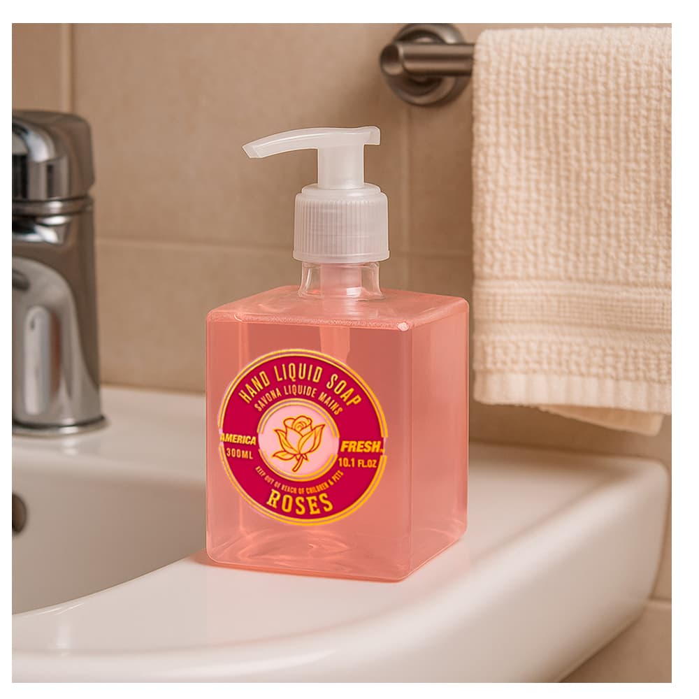Jabón líquido de rosas para manos América Fresh (300 ml / 10.10 oz) - 4