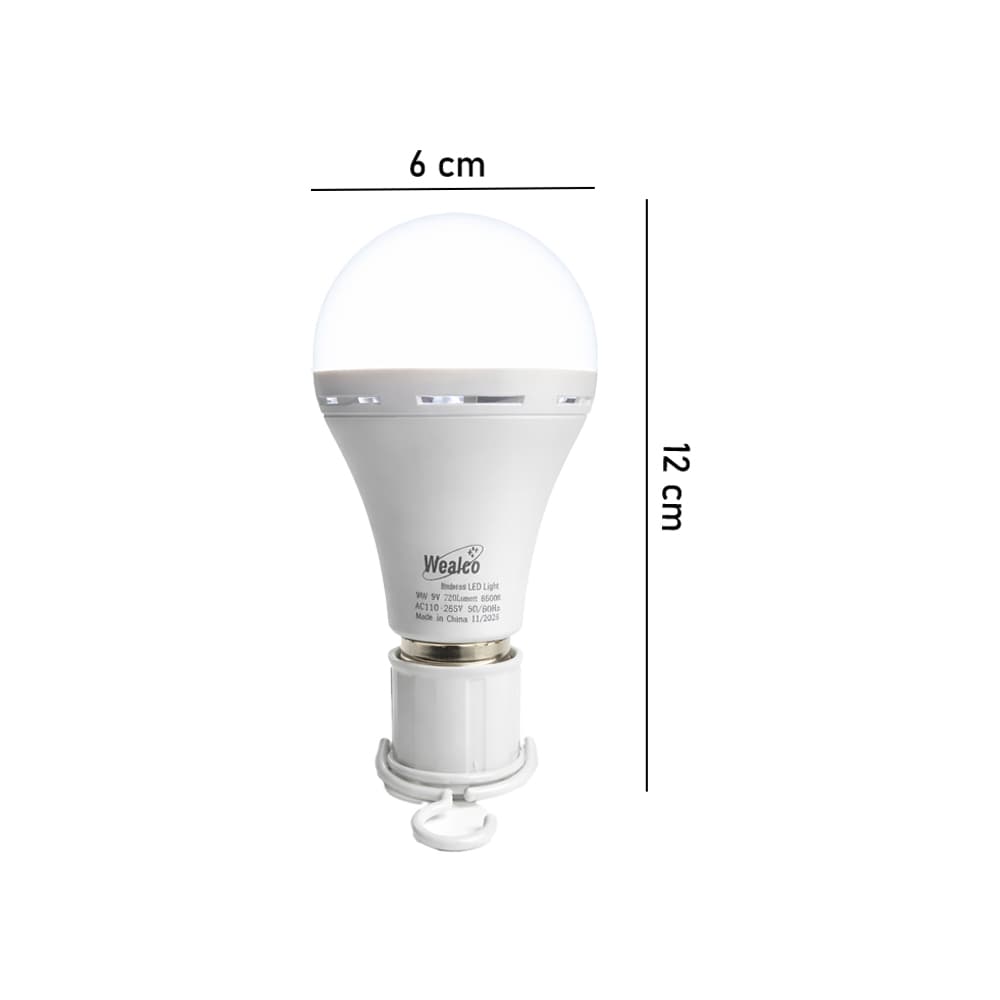 Bombillo Led recargable 9 W Wealco WL9 - 3