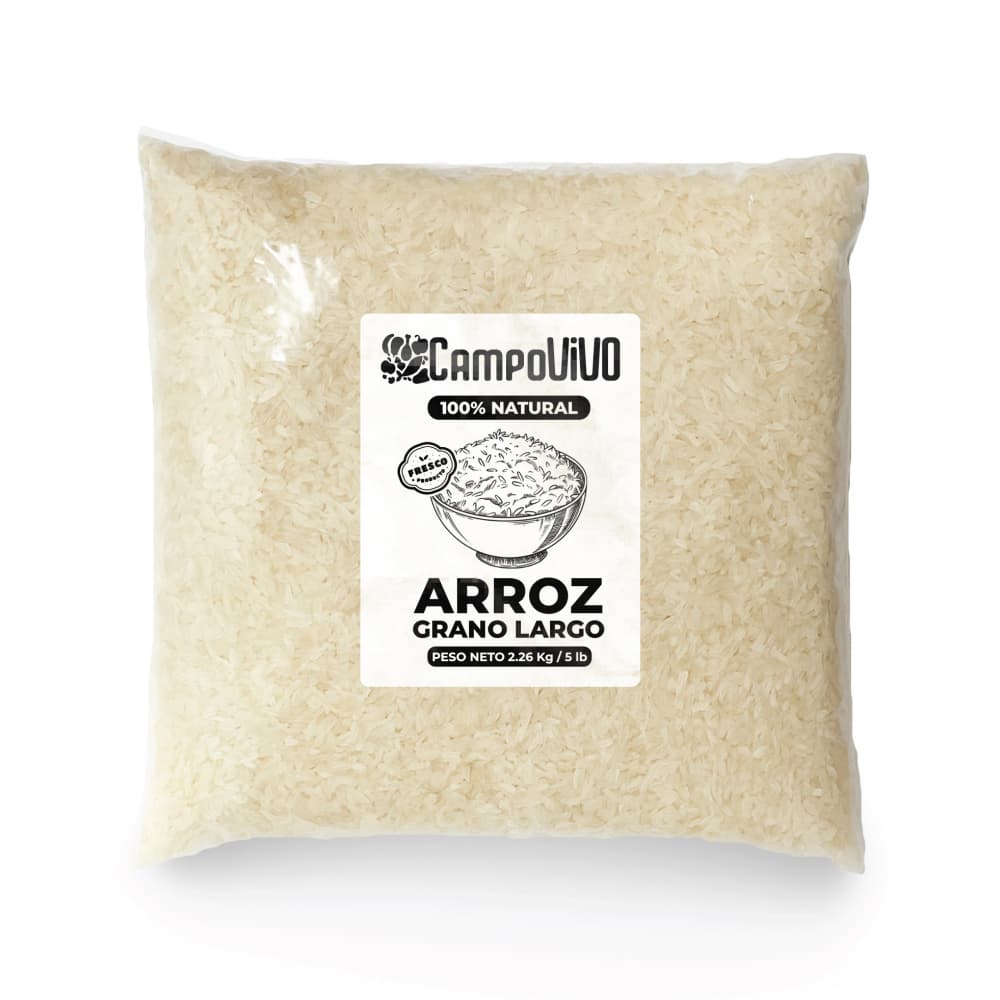 Arroz de grano largo Campo Vivo (2.26 kg / 5 lb)