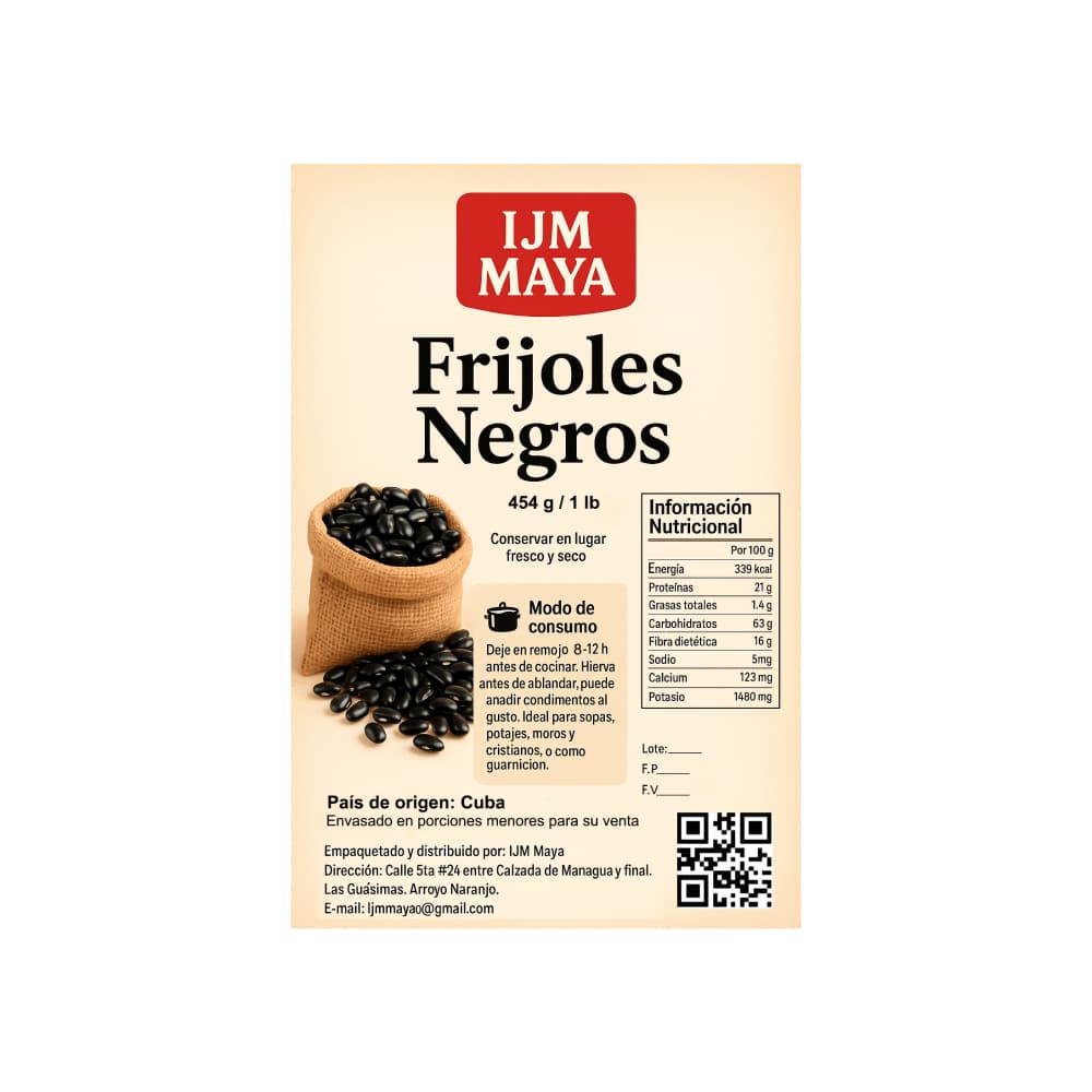 Frijoles negros IJM Maya (454 g / 1 lb) - 3