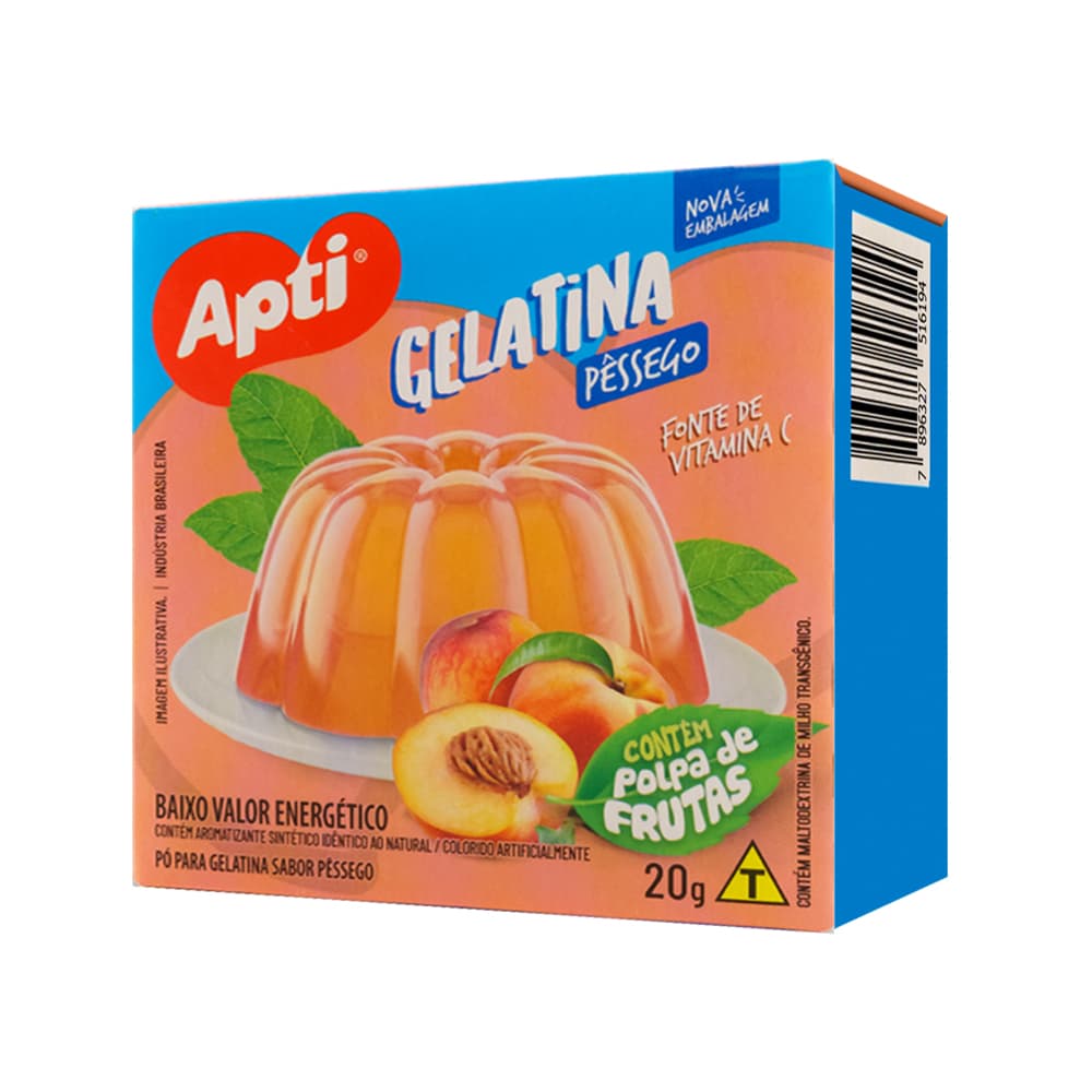 Gelatina sabor durazno Apti (20 g / 0.7 oz)