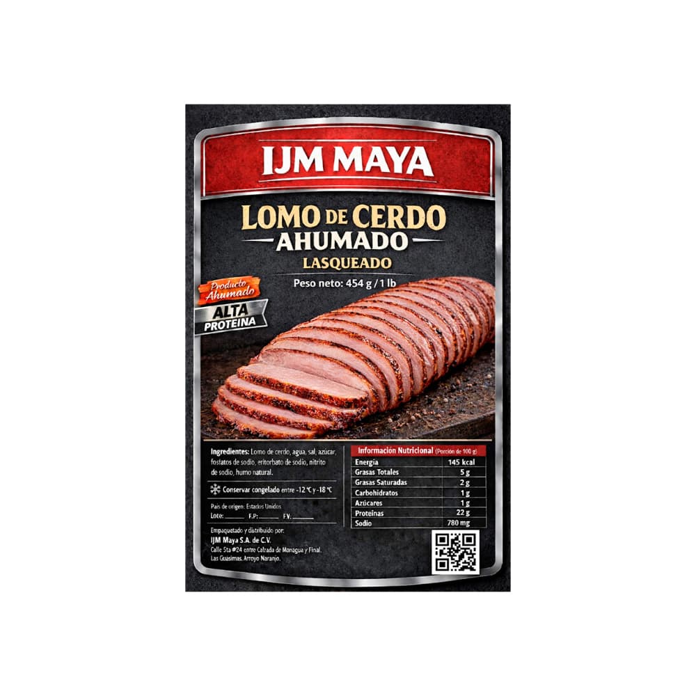 Lomo de cerdo ahumado lasqueado IJM Maya (454 g / 1 lb) - 3