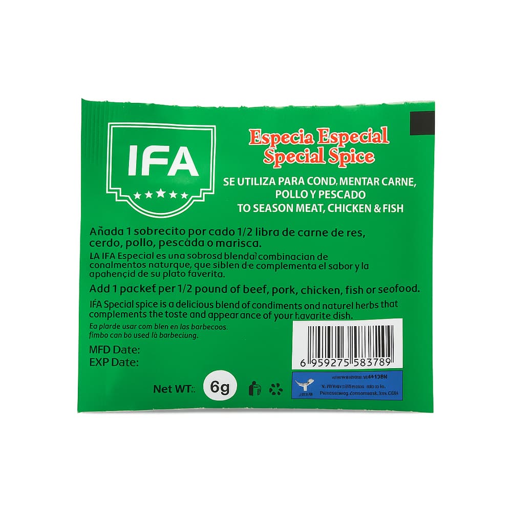 Sazón especia especial IFA (6 g) - 2