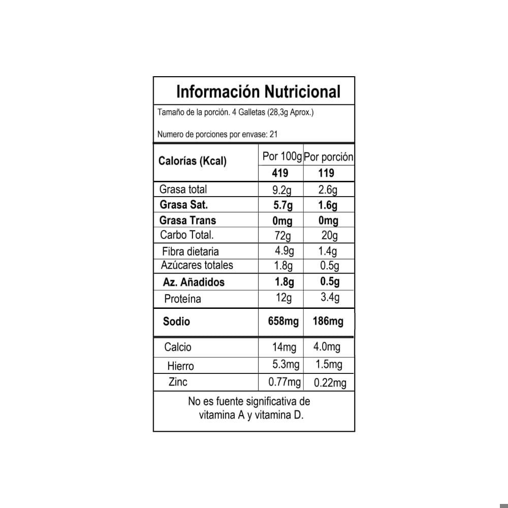 Galletas saladas Crokantinas (595 g / 1.31 lb) - 4