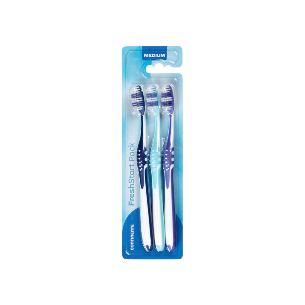Cepillo de dientes de dureza media FreshStart (3 U)