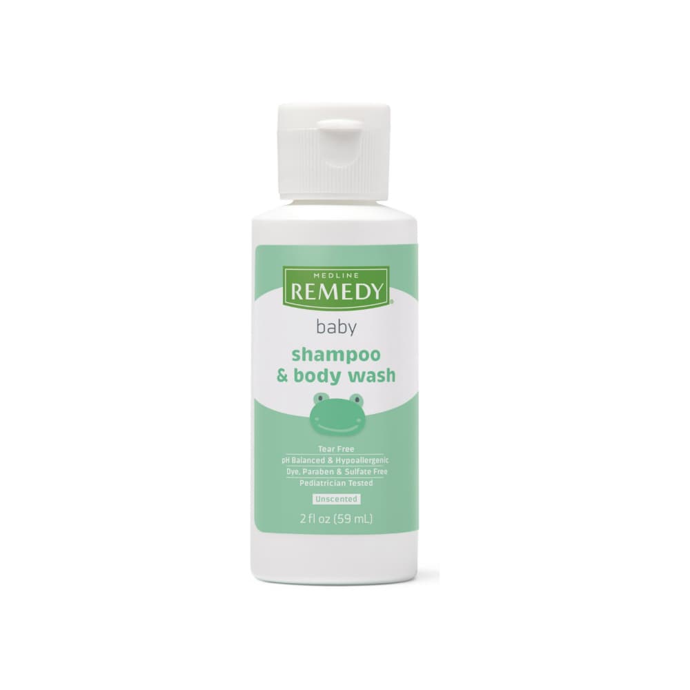 Champú y gel de ducha sin perfume para bebé Medline Remedy (59 ml / 2 fl oz)