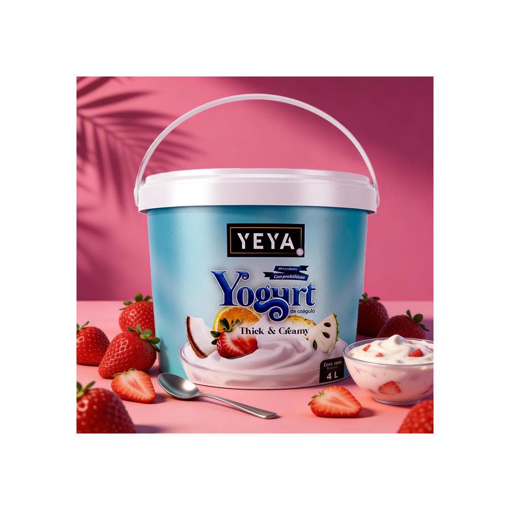 Yogurt de fresa con probióticos YEYA (4 L) - 5