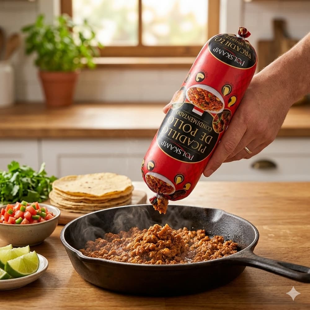Carne mecánicamente separada de pollo condimentada Polskamp (500 g / 1.1 lb) - 4
