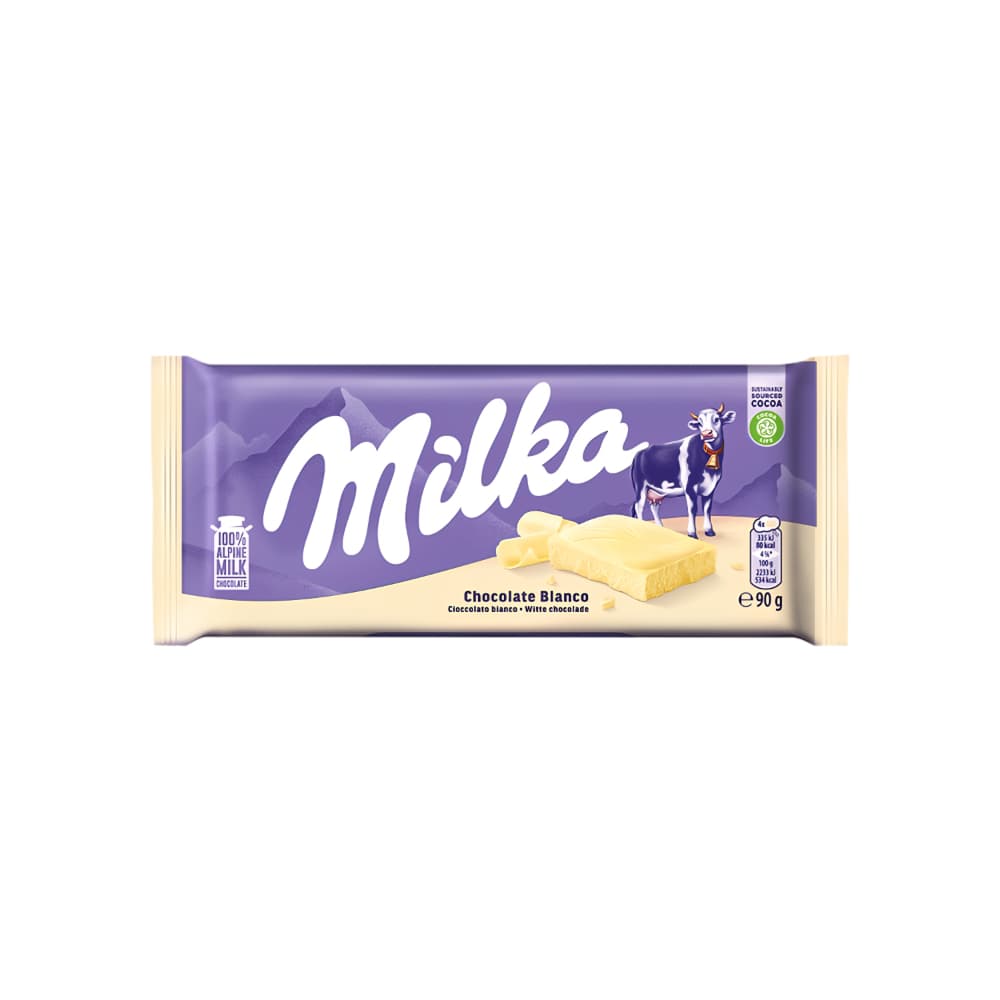 Tableta de chocolate blanco Milka (90 g / 3.17 oz)