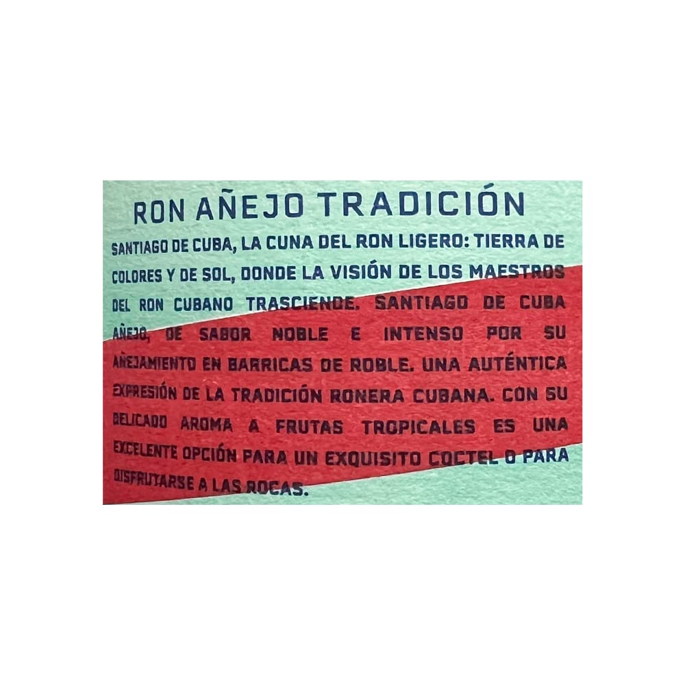 Ron añejo tradición 38 % vol Santiago de Cuba (700 ml) - 3