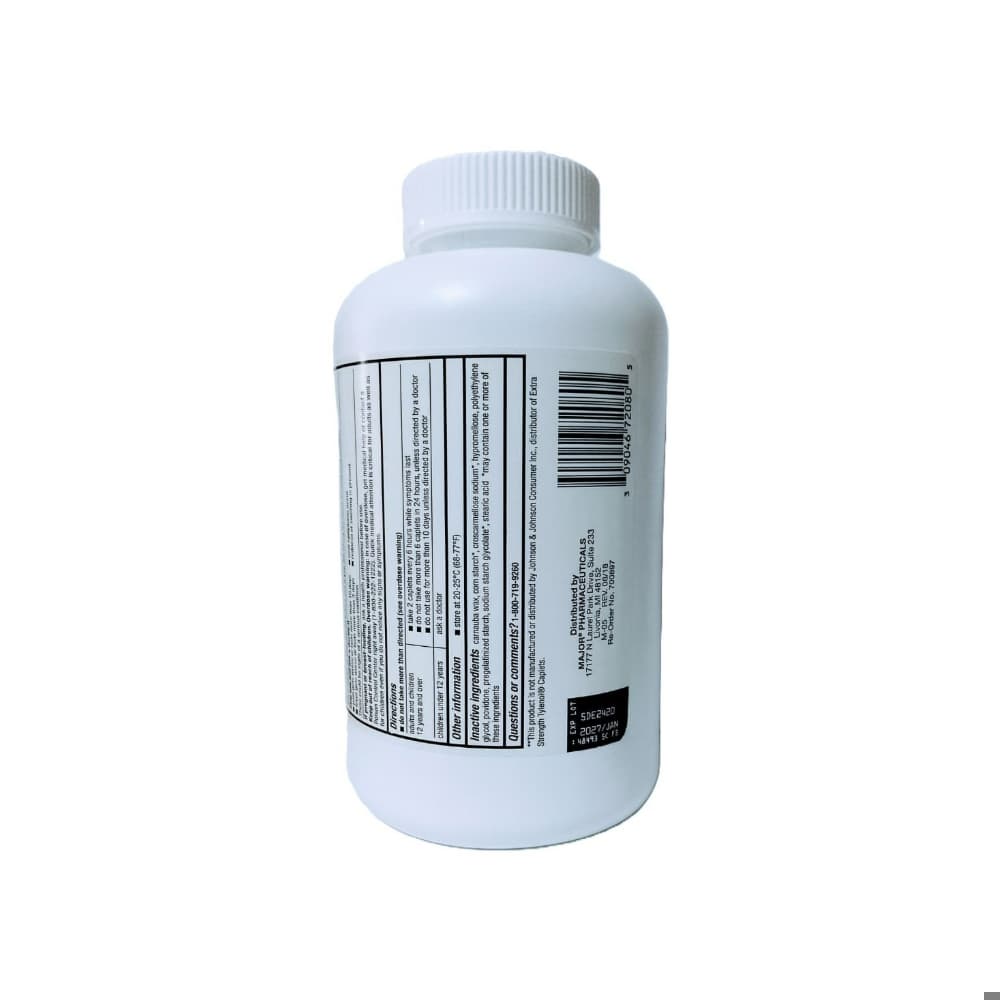 Acetaminofén sin aspirina 500 mg Major (1000 cápsulas) - 2