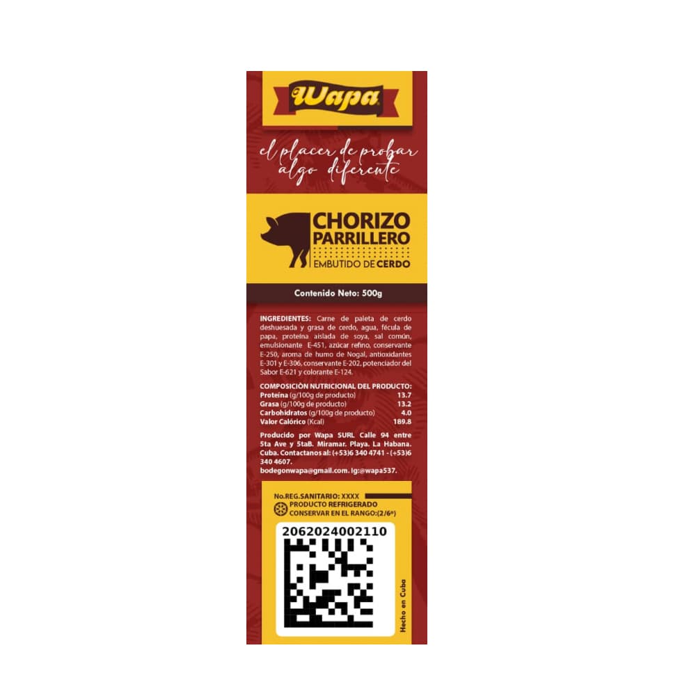 Chorizo parrillero Wapa (500 g / 1.1 lb) - 5