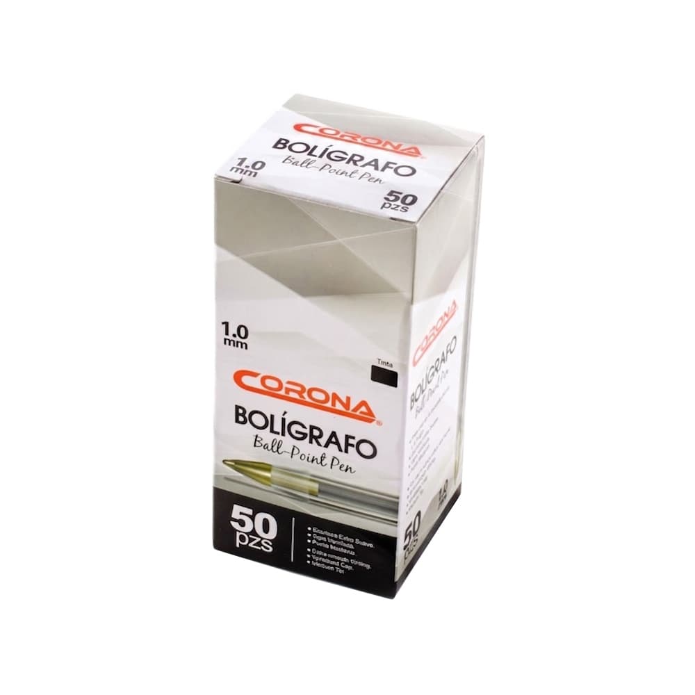 Bolígrafo de tinta negra Corona (50 U)