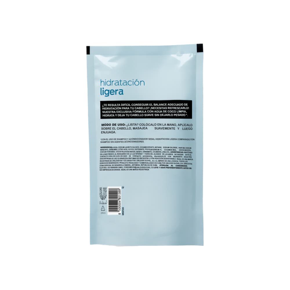Champú de agua de coco -Hidratación ligera- Sedal (300 ml) - 6