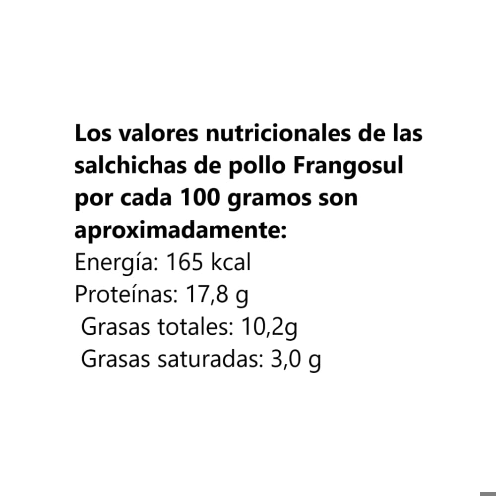 Salchicha de pollo Frangosul (340 g / 12 oz) - 4