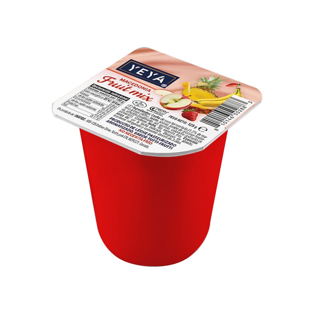 Yogurt pasteurizado sabor macedonia YEYA (4 x 125 g / 4.41 oz) - 4