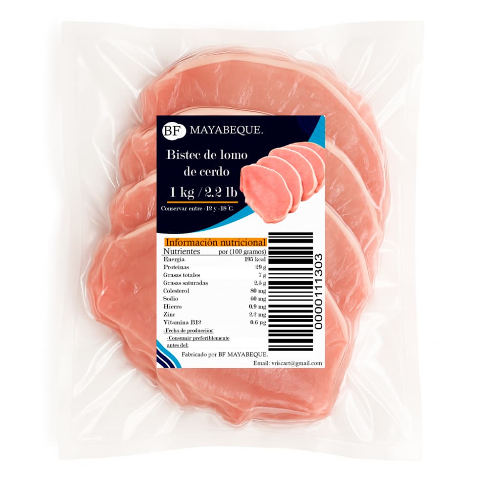Bistec de lomo de cerdo BF Mayabeque (1 kg / 2.2 lb) - 2