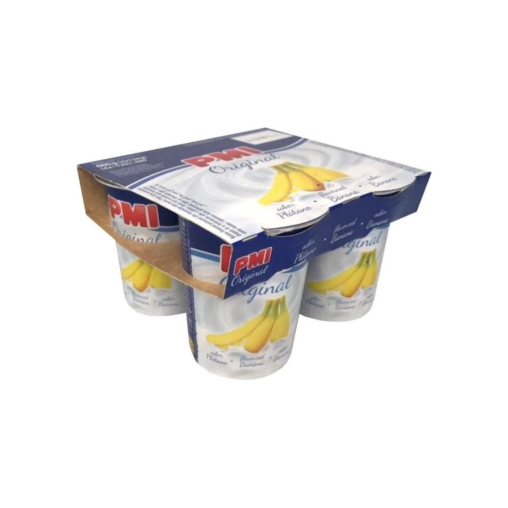 Yogurt sabor plátano Original PMI (4 x 120 g / 4.23 oz)