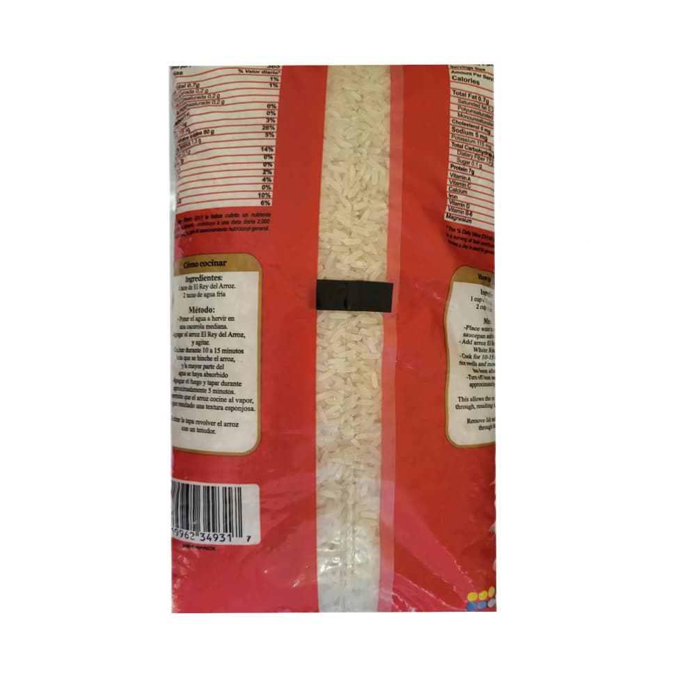 Arroz blanco de grano extra largo El rey del arroz (1 kg / 2.2 lb) - 7