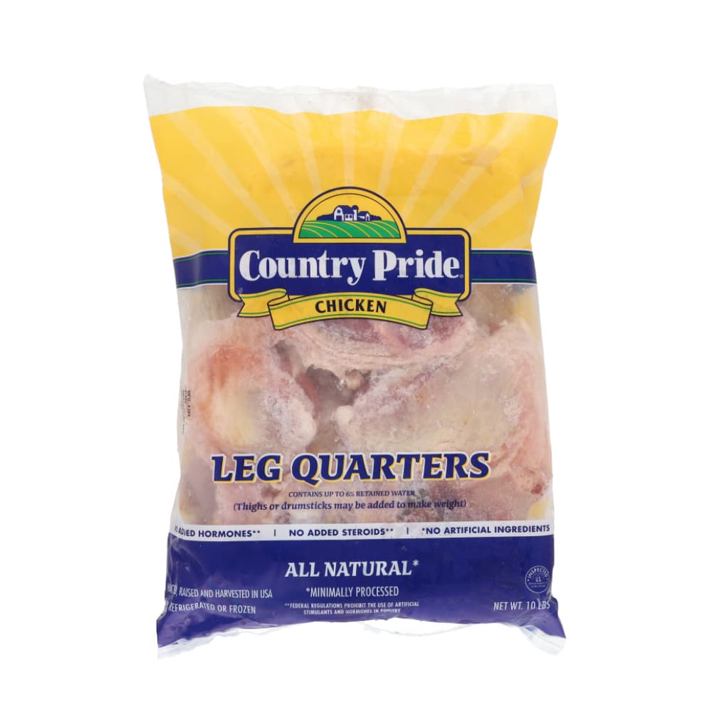 Cuartos traseros de pollo Country Pride (4.53 kg / 10 lb)