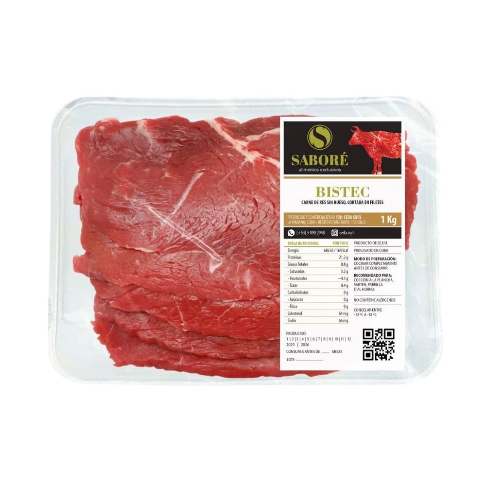 Bistec de res de primera Saboré (1 kg / 2.2 lb)