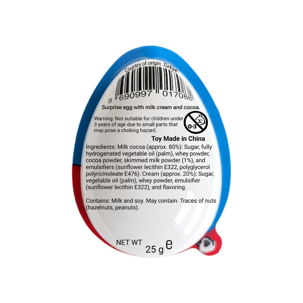 Huevo sorpresa para niños con crema de leche y cacao Jimmy Panda (25 g) - 2