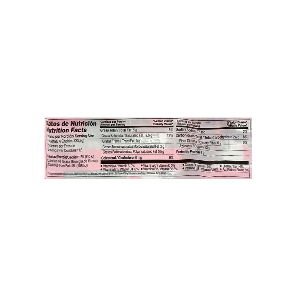 Galletas dulces rellenas con crema sabor a fresa Festival (403 g / 14.2 oz) - 4